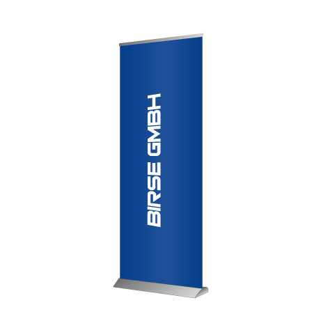 Roll-Up Deluxe | B 85 cm x H 153 - 200 cm | einseitig bedruckt